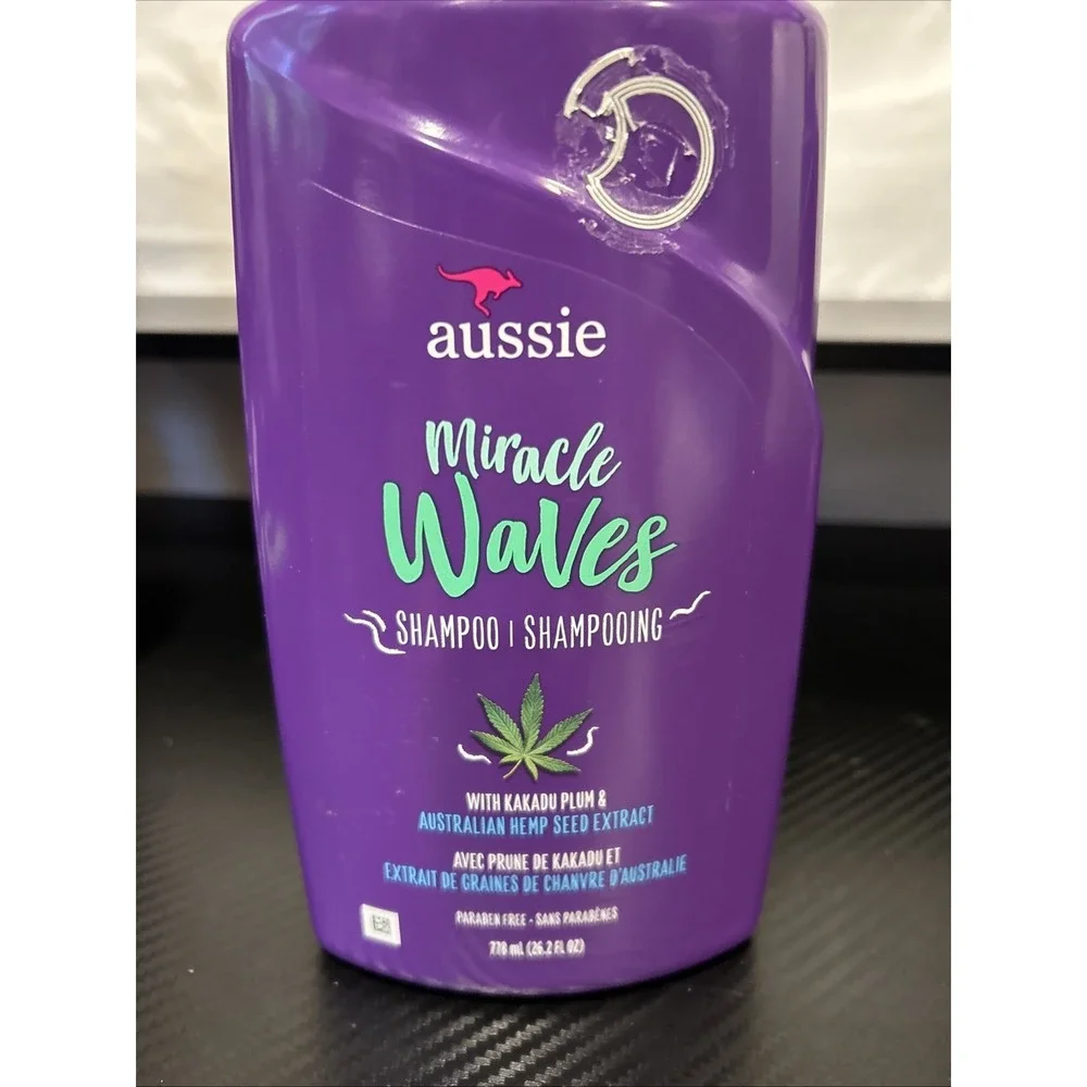 Aussie‎ Miracle Waves Kakadu Plum Seed Extract Shampoo Large 26.2 oz size